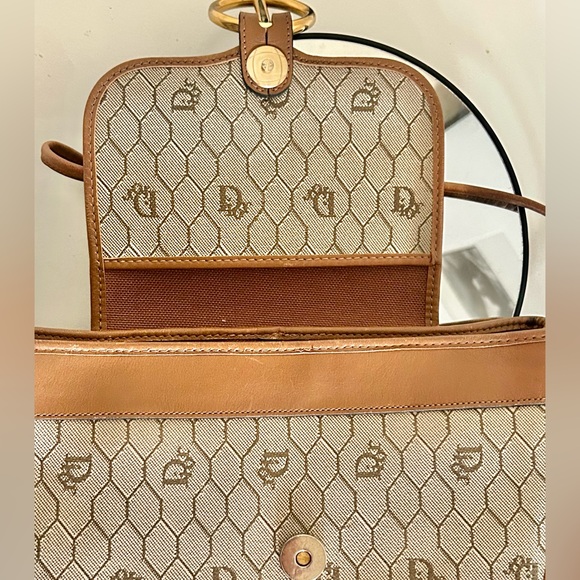 DIOR Monogram Honeycomb Large Shoulder Bag Crossbody Purse - Picture 14 of 17